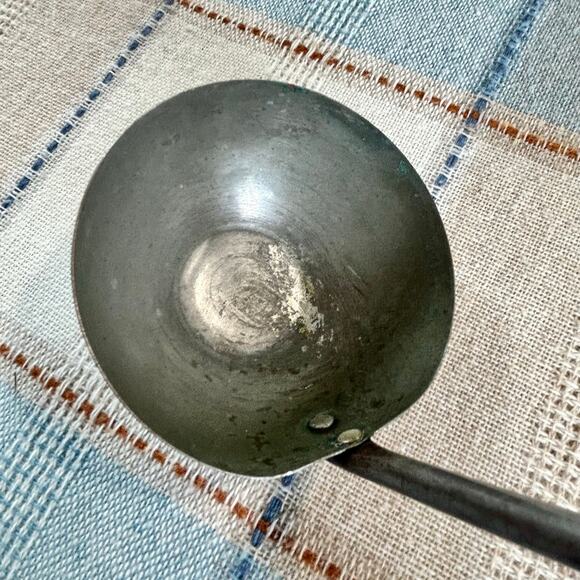 Vintage 18″ Hand‑Forged Copper Soup Ladle with Iron Handle - Picture 6 of 15